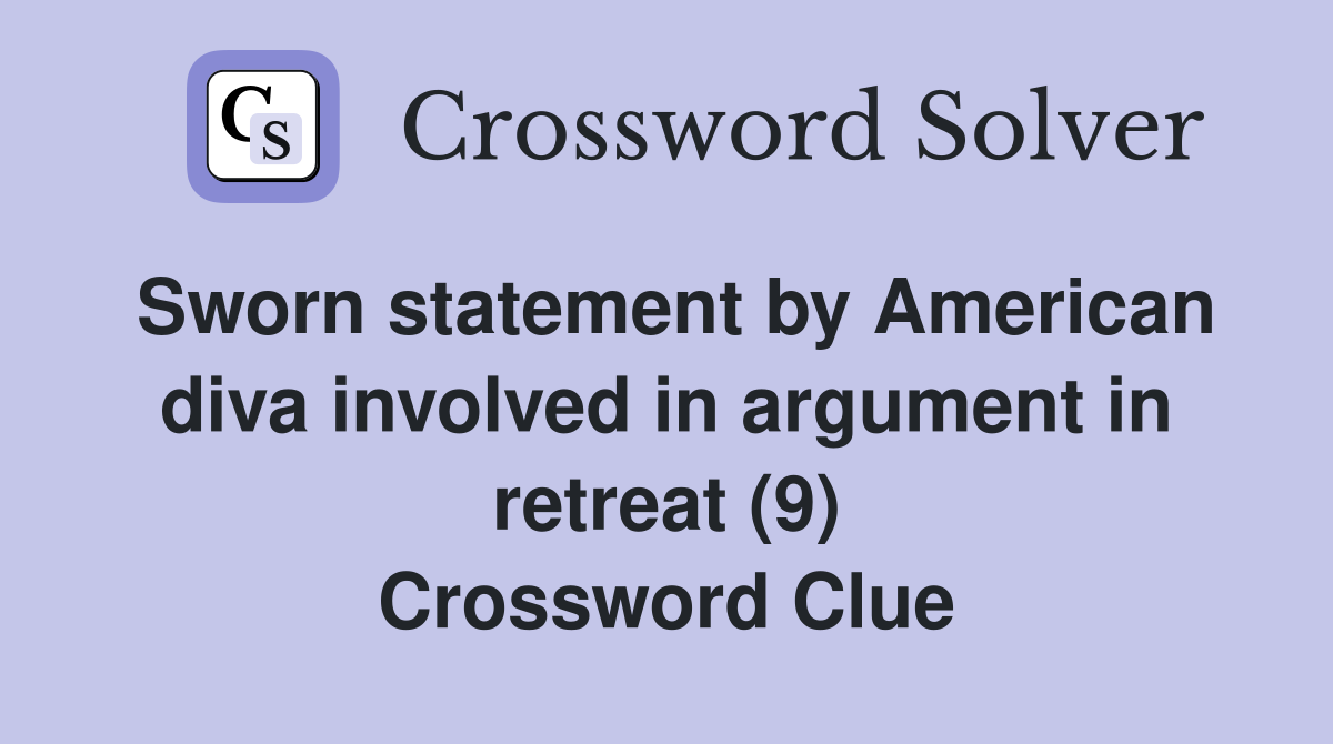 Sworn statement by American diva involved in argument in retreat (9